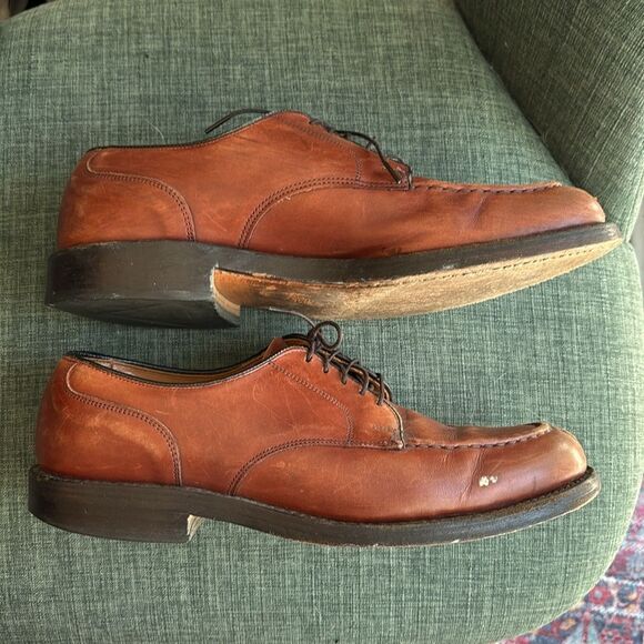 Allen Edmonds Men’s Bradley Rich Brown Leather Oxfords loafers size 8.5 C Work - Picture 11 of 13